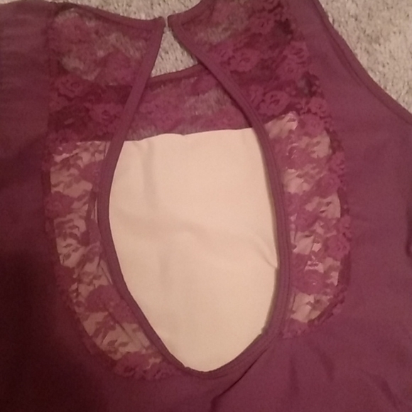 Lace Insert Tank Leotard - Picture 7 of 7